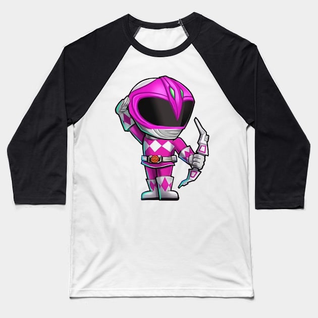 pink ranger Baseball T-Shirt by mprokolo corgi